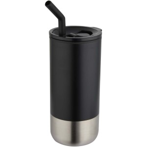 Grayson 480 ml RCS recycelter Isolierbecher mit Trinkhalm - Reklamnepredmety