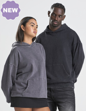 Vintage-Hoodie aus gewaschenem Stoff - Reklamnepredmety