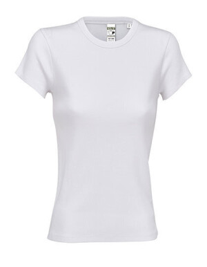 Damen-Rippstrick-T-Shirt Sara - Reklamnepredmety