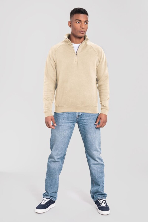 Schwerer Sweater mit 1/4 Zip - Iconic Premium Zip Neck Sweat