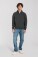 Schwerer Sweater mit 1/4 Zip - Iconic Premium Zip Neck Sweat - pr-162288-f-o-l-iconic-premium-zip-neck-sweat-light-graphite-front-f1d5ec2e-84a8-4d4b-aa00-8a65f0cf38c6-web - variant 