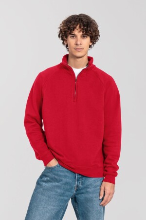 Schwerer Sweater mit 1/4 Zip - Iconic Premium Zip Neck Sweat - Reklamnepredmety
