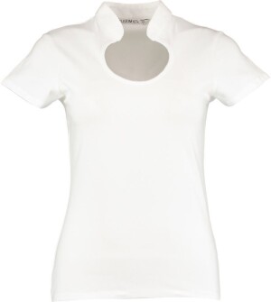 Damen-T-Shirt mit tropfenförmigem Ausschnitt - Reklamnepredmety