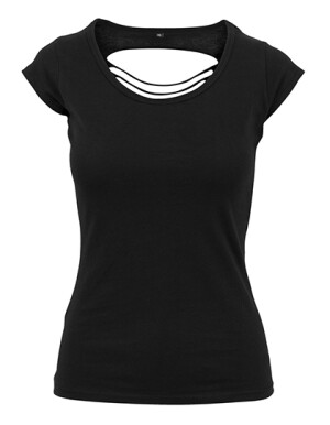 Damen-T-Shirt mit Rückenausschnitt - Reklamnepredmety