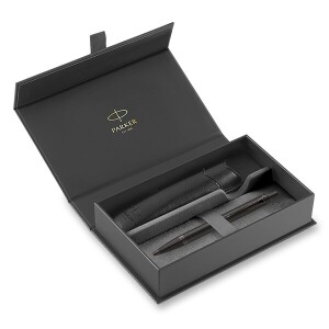 Parker IM Achromatic Black BT Geschenkbox – Kugelschreiber- und Etui-Set - Reklamnepredmety
