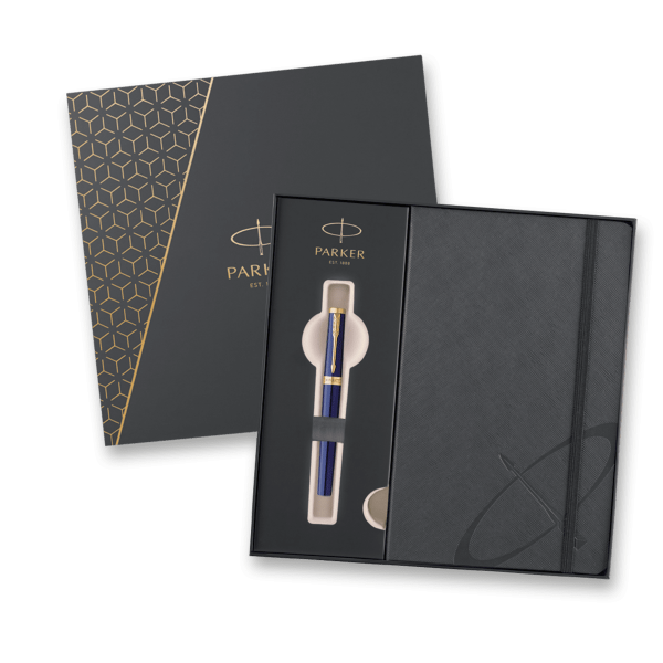Parker Ingenuity Dark Blue GT - Rollerball- und Notizbuch-Set
