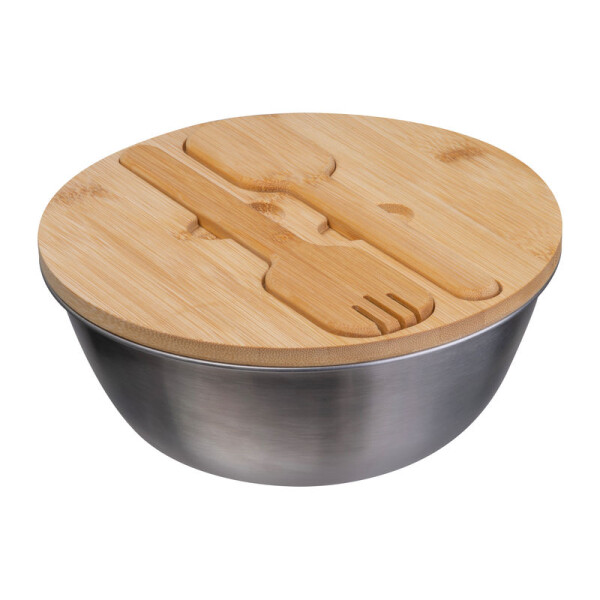 Salatschüssel mit Bambusdeckel, 2000 ml