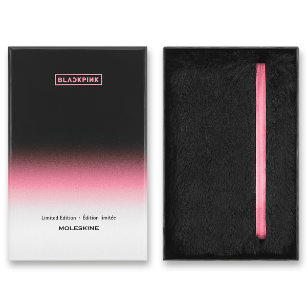 Moleskine Blackpink Notizbuch – liniert und Moleskine Blackpink Fur Notizbuch – transparent