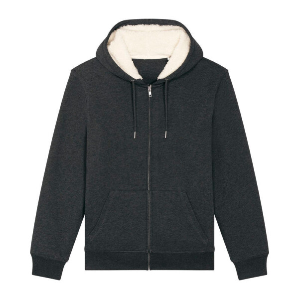Hygger Sherpa Unisex-Kapuzenpullover mit Reißverschluss und Futter, Sherpa-Fleece, Reißverschluss und Kapuze
