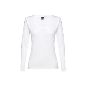 Langärmeliges tailliertes T-Shirt für Frauen THC BUCHAREST WOMEN WH II. - Reklamnepredmety
