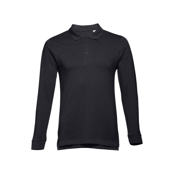 Langarm-Poloshirt für Herren aus kardierter Baumwolle THC BERN II.