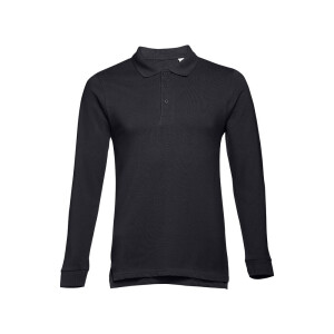 Langarm-Poloshirt für Herren aus kardierter Baumwolle THC BERN II. - Reklamnepredmety