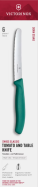 Victorinox Classic 6.7834.6C1 Súprava paradajkových nožov 6-dielna zelená 11cm