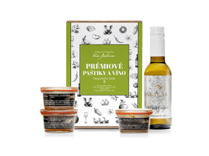Premium-Pasteten und Wein – Verkostungsset 3 (Bauch, Ente, Kaninchen, Grüner Veltliner) - Reklamnepredmety