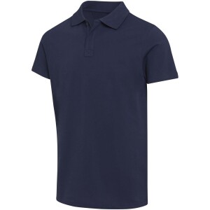 Graphitfarbenes, kurzärmeliges Unisex-Poloshirt aus organischem OCS-Material mit einem Gewicht von 180 g/m² - Reklamnepredmety