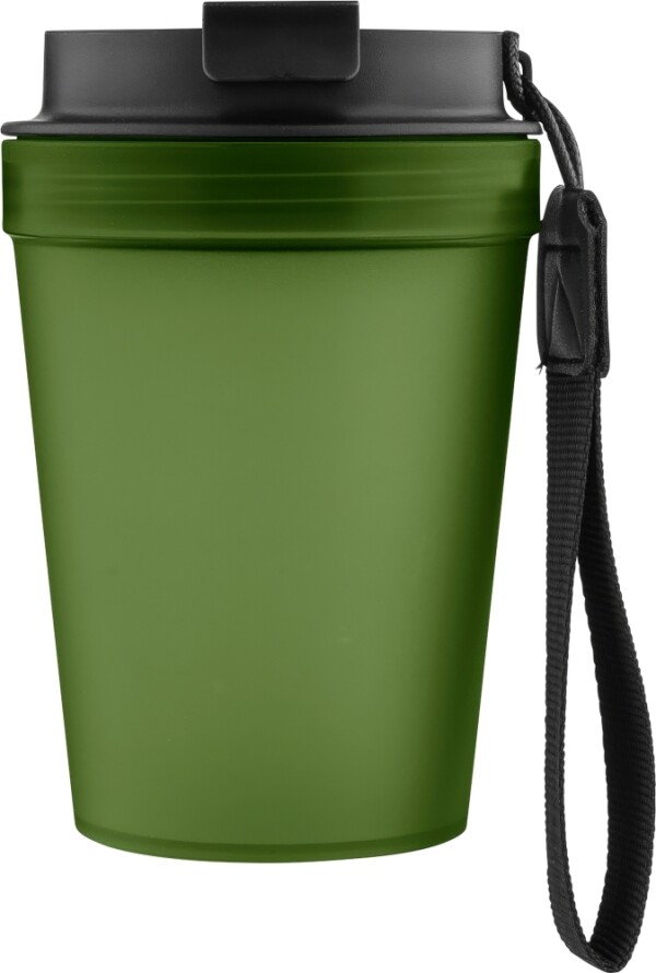 Einwandiger Thermobecher mit Handschlaufe, 350 ml