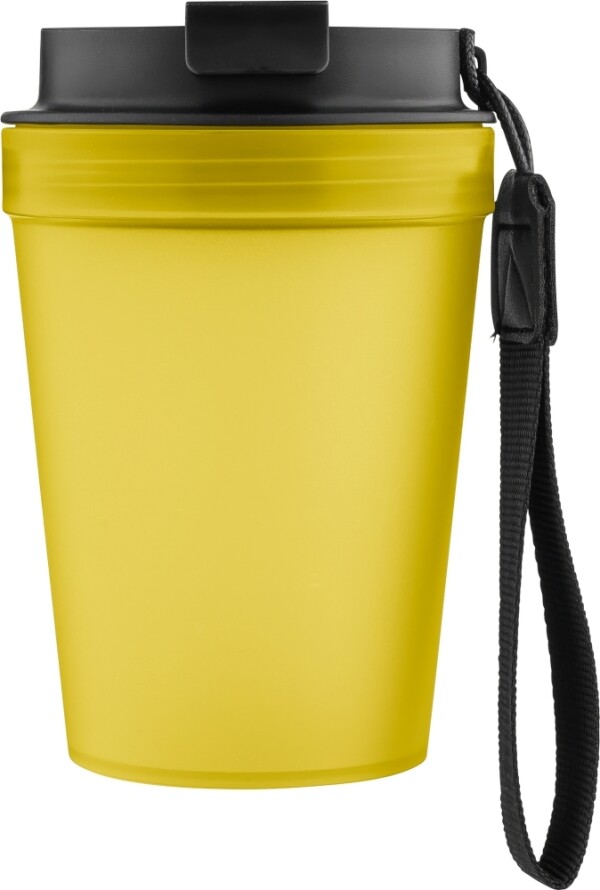 Einwandiger Thermobecher mit Handschlaufe, 350 ml