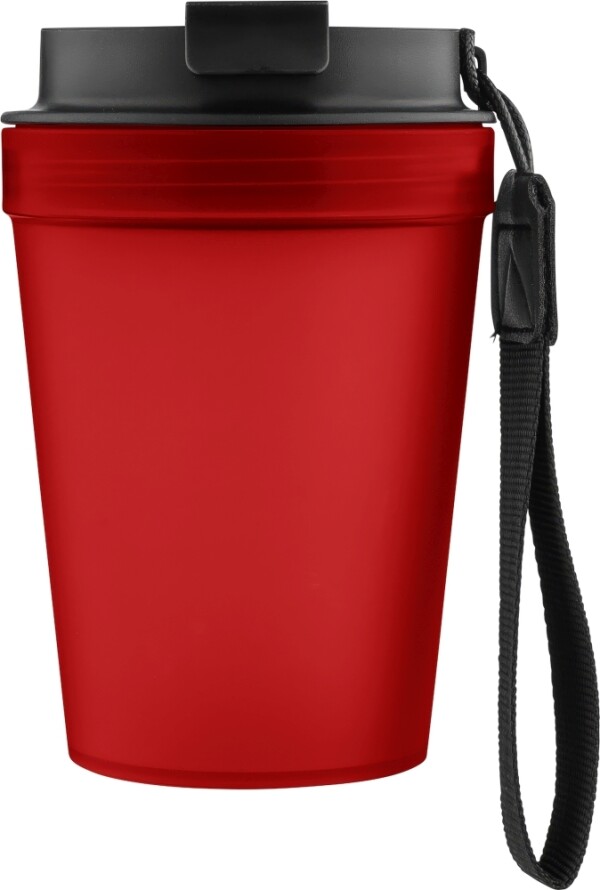 Einwandiger Thermobecher mit Handschlaufe, 350 ml