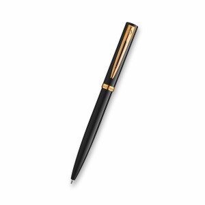 Kugelschreiber Waterman Impression Edelstahl GT, Schwarz GT, Weiß GT - Reklamnepredmety