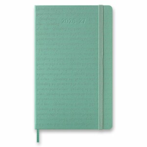 Moleskine Kalender 2026-27, farbig gemustert, 18 Monate – Hardcover, Größe L, Wochenkalender, hellgrün - Reklamnepredmety