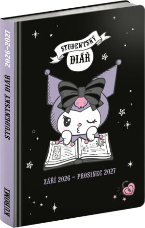 NOTIQUE Študentský diár Kuromi CZ (september 2026 – december 2027), 9,8 x 14,5 cm - Reklamnepredmety