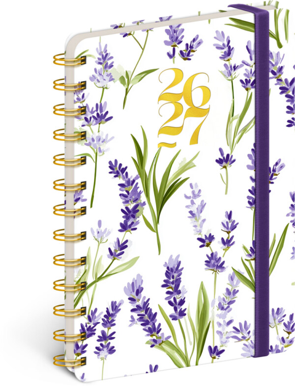 NOTIQUE Petito Spiralkalender (18 Monate) – Lavendel 2026/2027, 13 x 18 cm