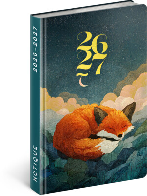 NOTIQUE 18-Monats-Tagebuch Petito – Sleeping Fox 2026/2027, 11 x 16 cm - Reklamnepredmety