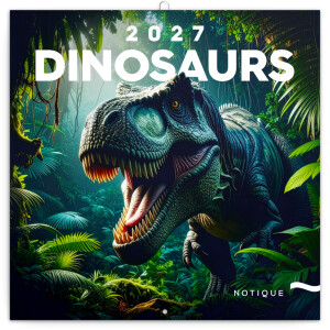 NOTIQUE Notizblock Dinosaurier 2027, 30 x 30 cm - Reklamnepredmety