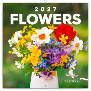 NOTIQUE Notizblock Blumen 2027, 30 x 30 cm - Reklamnepredmety