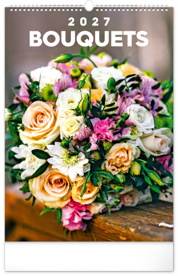 NOTIQUE Wandkalender Bouquets 2027, 33 x 46 cm