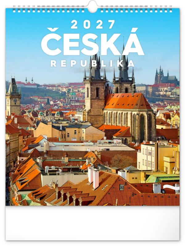 NOTIQUE Wandkalender Tschechische Republik CZ 2027, 30 x 34 cm