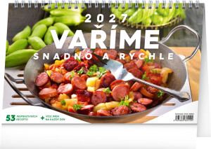 NOTIQUE Tischkalender mit Schnellrezepten CZ 2027, 23,1 x 14,5 cm - Reklamnepredmety