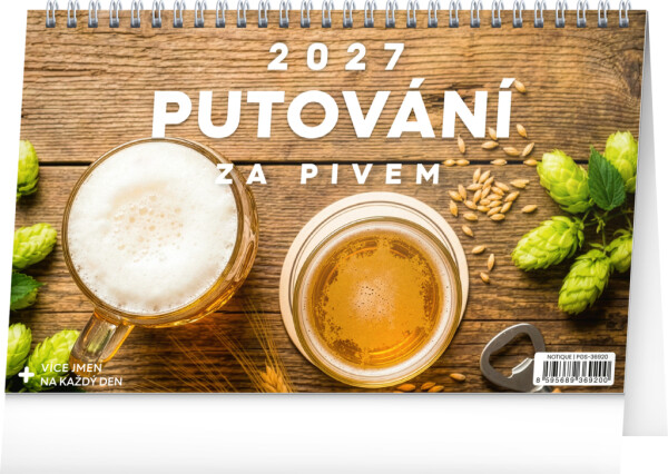 NOTIQUE Tischkalender Bierreise CZ 2027, 23,1 x 14,5 cm