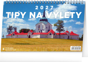 NOTIQUE Tischkalender Reisetipps CZ 2027, 23,1 x 14,5 cm - Reklamnepredmety
