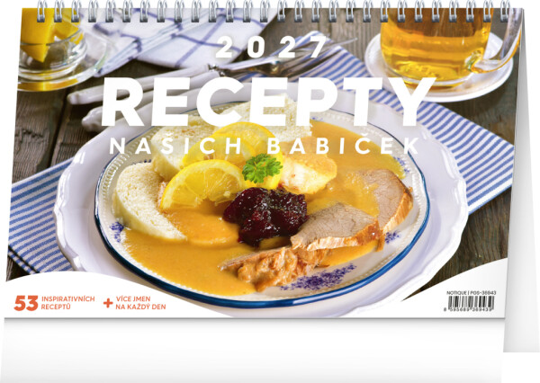 NOTIQUE Tischkalender „Großmütterrezepte“ CZ 2027, 23,1 x 14,5 cm