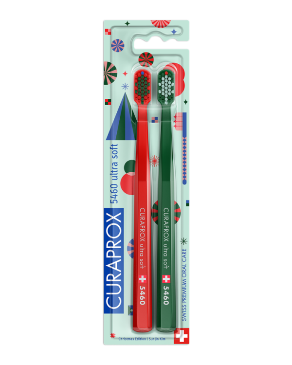 Curaprox CS 5460 Zahnbürsten-Doppelpackung – Weihnachtsedition