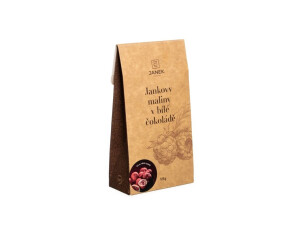 JANK'S Himbeeren in weißer Schokolade 125 g - Reklamnepredmety