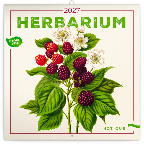 NOTIQUE Herbarium Notizblock 2027, plastikfrei, 30 x 30 cm