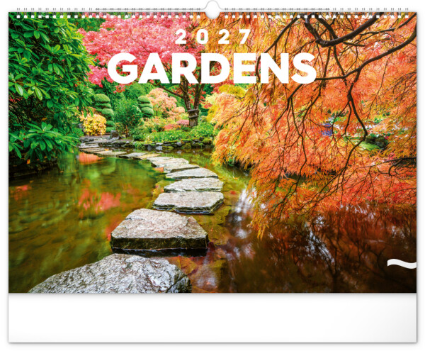 NOTIQUE Wandkalender Gärten 2027, 48 x 33 cm