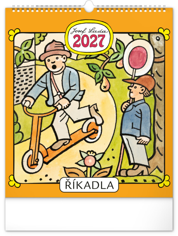 NOTIQUE Wandkalender Josef Lada – Kinderreime CZ 2027, 30 x 34 cm
