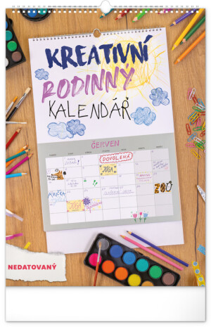 NOTIQUE Kreativer Familienkalender, undatiert, 33 x 46 cm - Reklamnepredmety