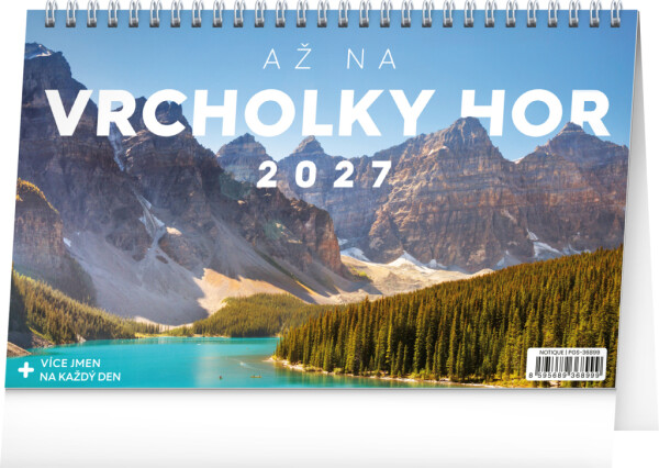 NOTIQUE Tischkalender Bis auf die Berggipfel CZ 2027, 23,1 x 14,5 cm