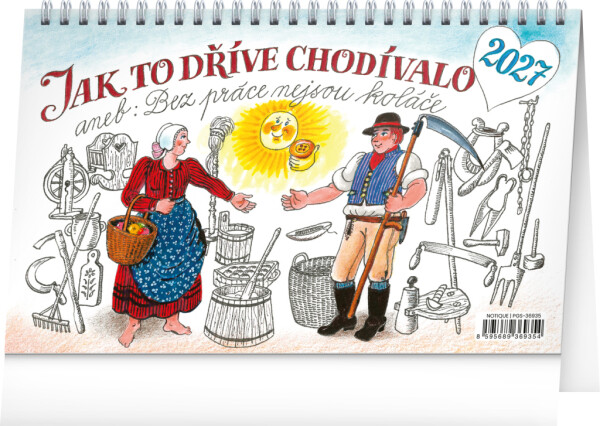 NOTIQUE Tischkalender Wie es einmal war... CZ 2027 – Kamila Skopová, 23,1 x 14,5 cm