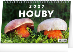 NOTIQUE Tischkalender Pilze CZ 2027, 23,1 x 14,5 cm - Reklamnepredmety