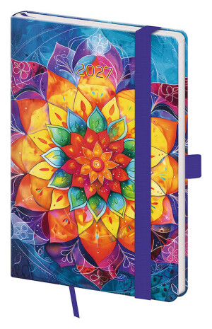 Taschenkalender A6 Vario Wildblumen mit Gummiband - Reklamnepredmety