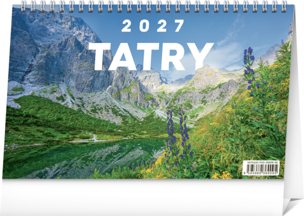 NOTIQUE Tischkalender Tatra 2027, 23,1 x 14,5 cm