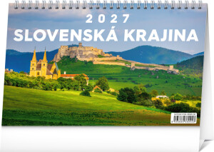 NOTIQUE Tischkalender Slowakisches Land 2027, 23,1 x 14,5 cm - Reklamnepredmety