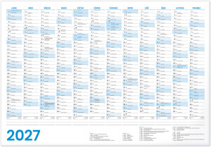 NOTIQUE Jahreskalender CZ 2027, A2, 59,4 x 42 cm