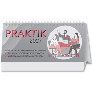 Tischkalender Praktik säulenförmig 2027 - Reklamnepredmety