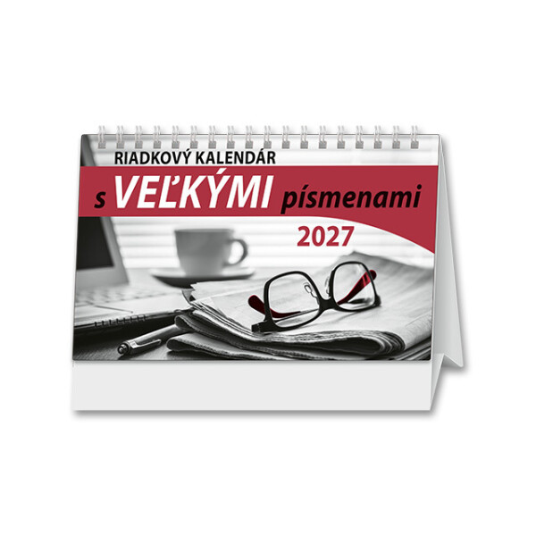 Tischkalender Linie mit Großbuchstaben 2027
